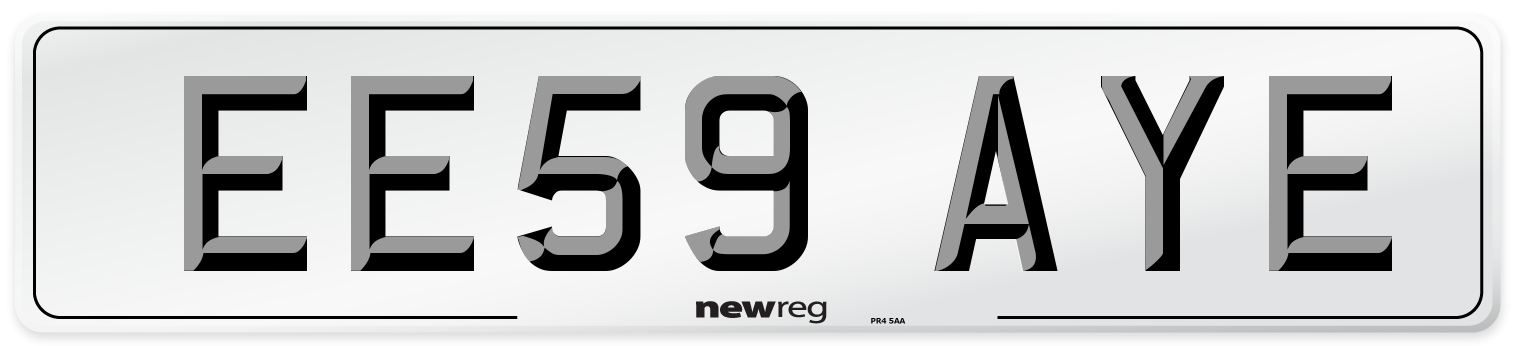 EE59 AYE Number Plate from New Reg